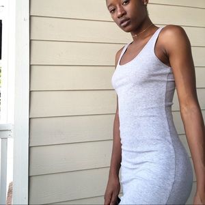 Grey melange midi dress